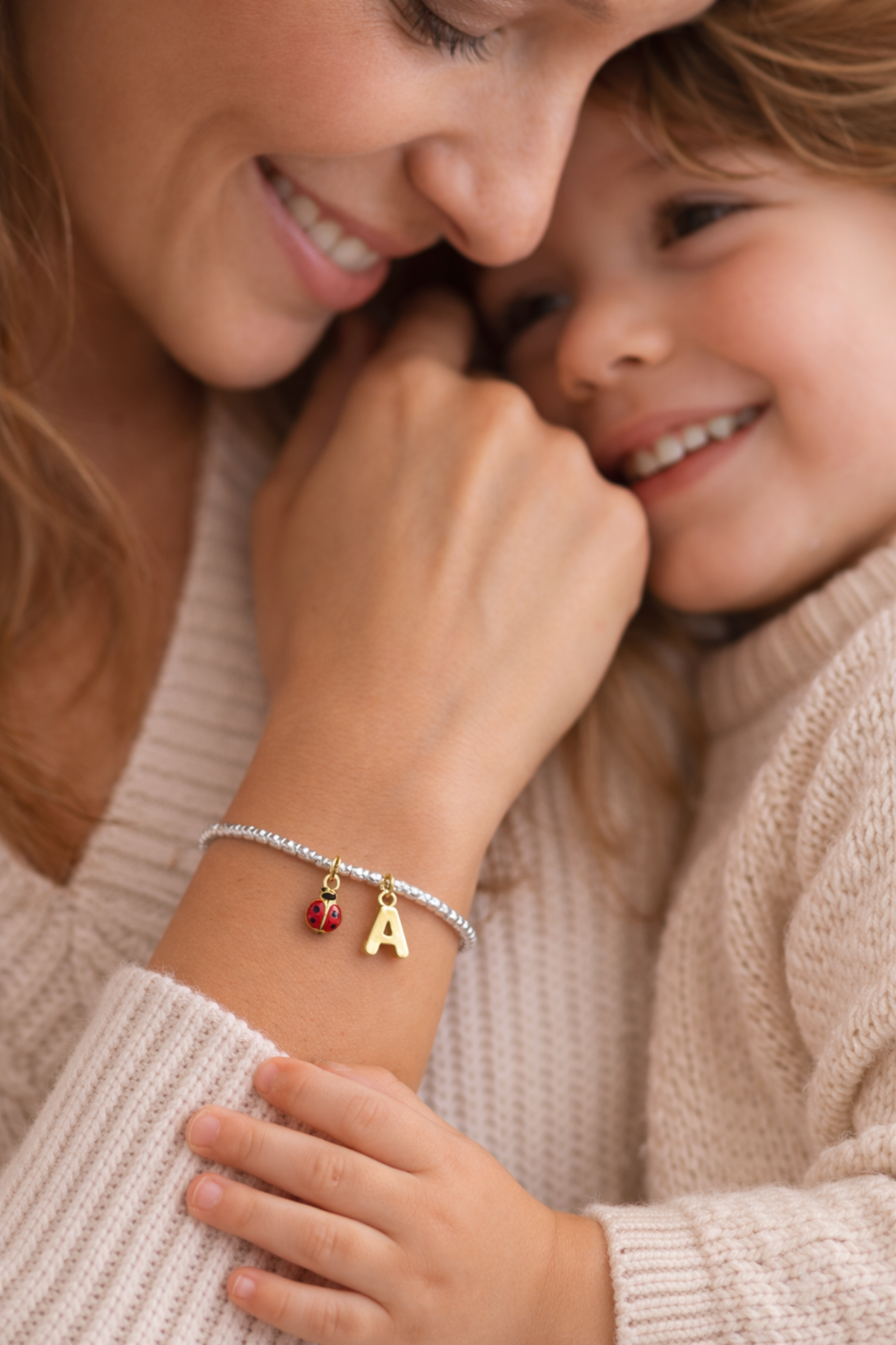 idea regalo mamma bracciale con mini granelli in argento 925 ciondoli charm iniziale nome personalizzato