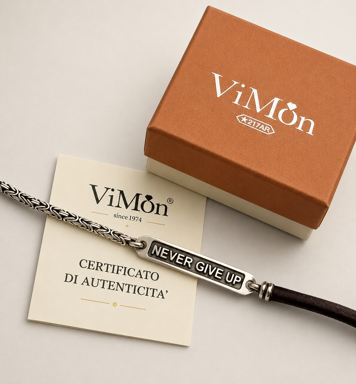 Bracciale Uomo Personalizzato in Argento 925 e Cuoio