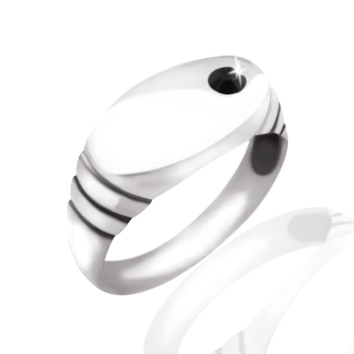 anello in argento 925 nero antico con base frontale sigillo scuda ovale con pietra zircone nero realizzato in tutte le misure taglie prezzo economico in offerta