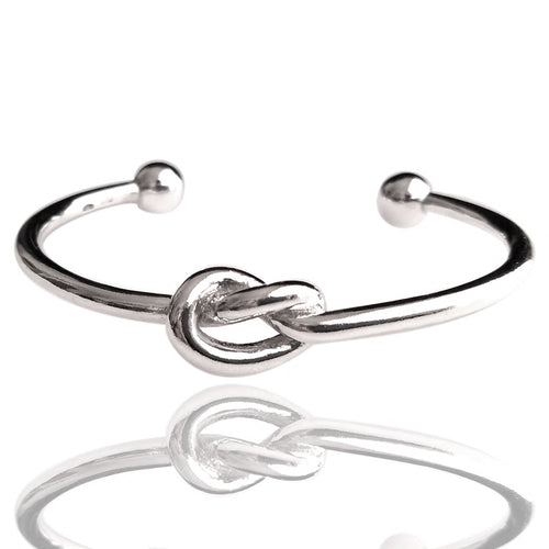 bracciale filo rigido bangle da donna argento vero 925 nodo amore amicizia vendita online gioielli artigianali prezzo basso offerta