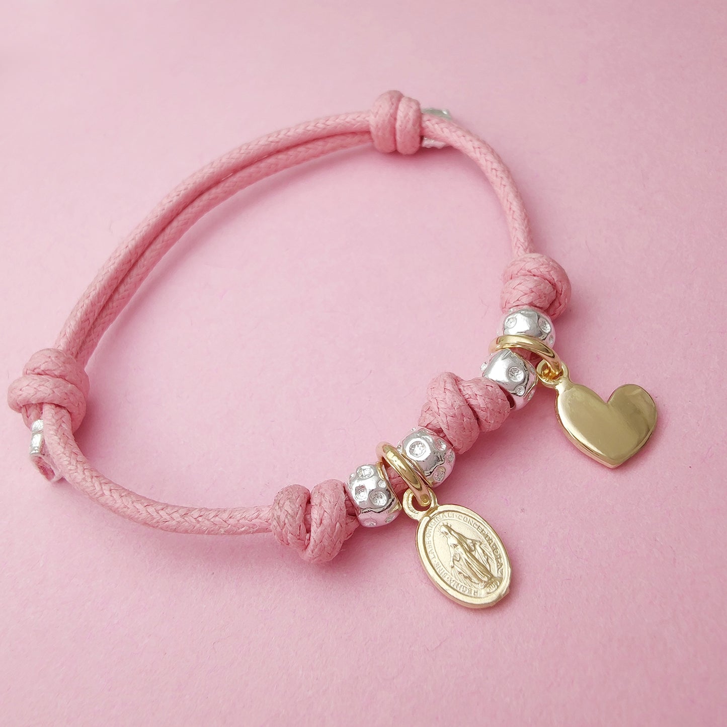 regalo nascita battesimo primo compleannio braccialetto argento tipo dodo granelli pepite con ciondoli cuore cuoricino madinna madonnina prezzo basso offerta sconto