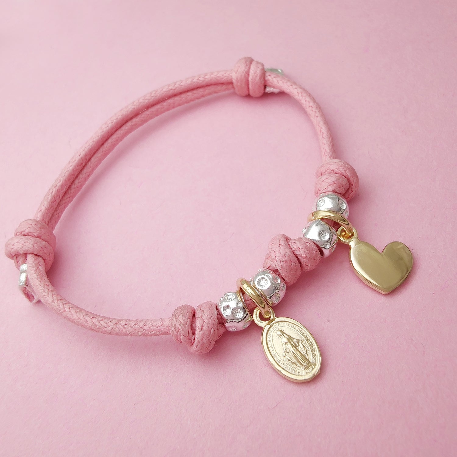 regalo nascita battesimo primo compleannio braccialetto argento tipo dodo granelli pepite con ciondoli cuore cuoricino madinna madonnina prezzo basso offerta sconto