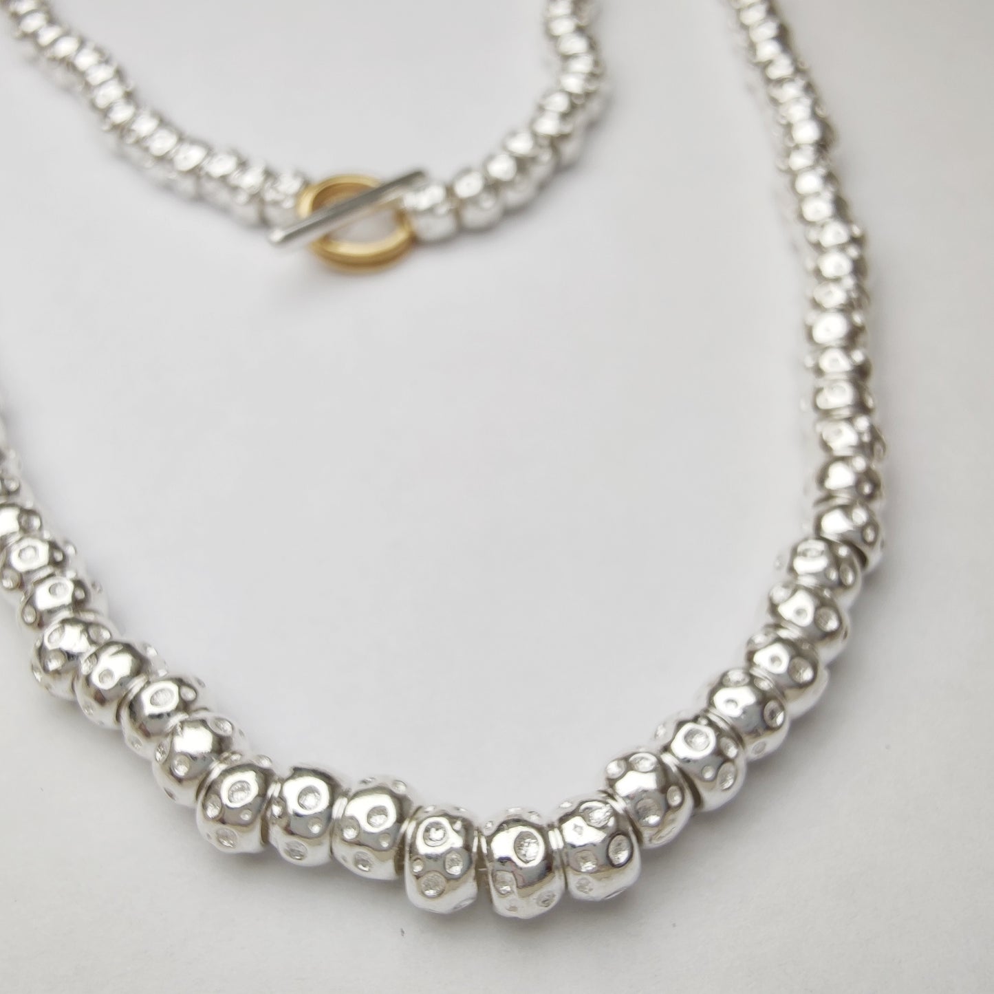 collana donna argento granelli pepite rondelle tipo simil imitazione dodo mariani prezzo scontato offerta vendita online gioielli