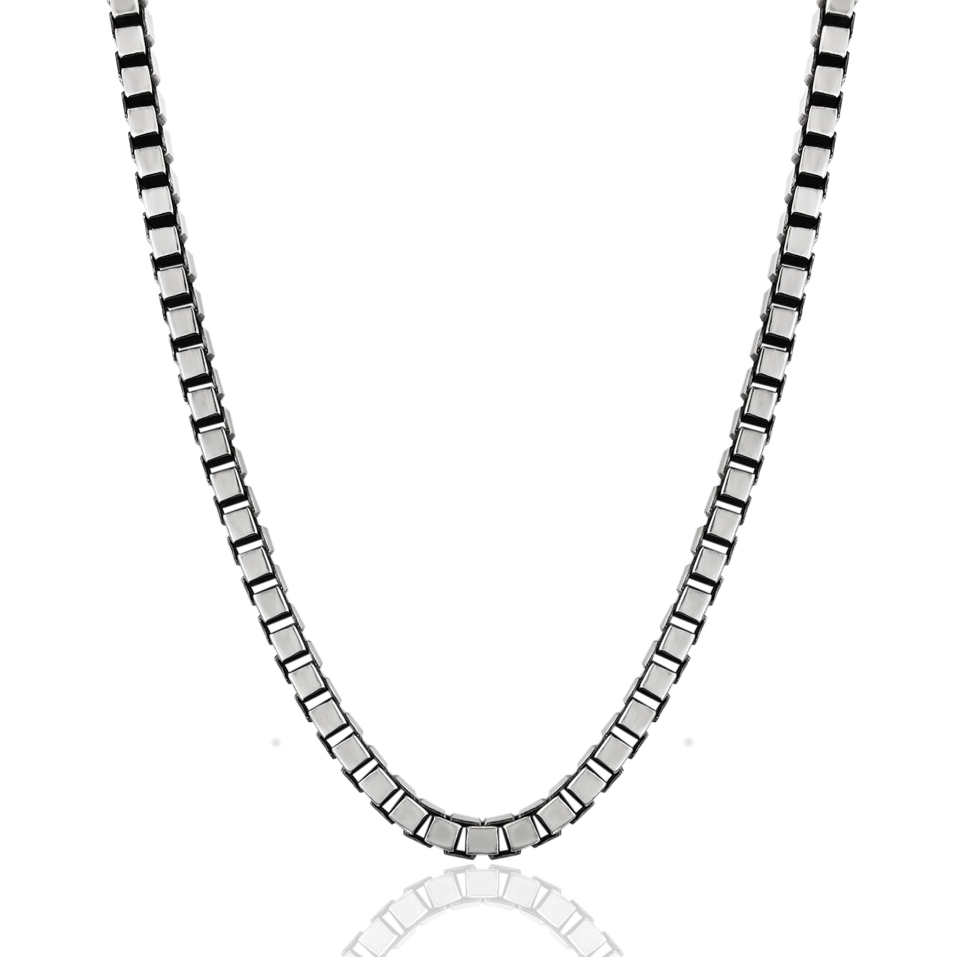 Collana Veneziana NKlaus 70cm - Argento 925, Taglio Diamante, Larghezza 1,2mm, Catena Sottile