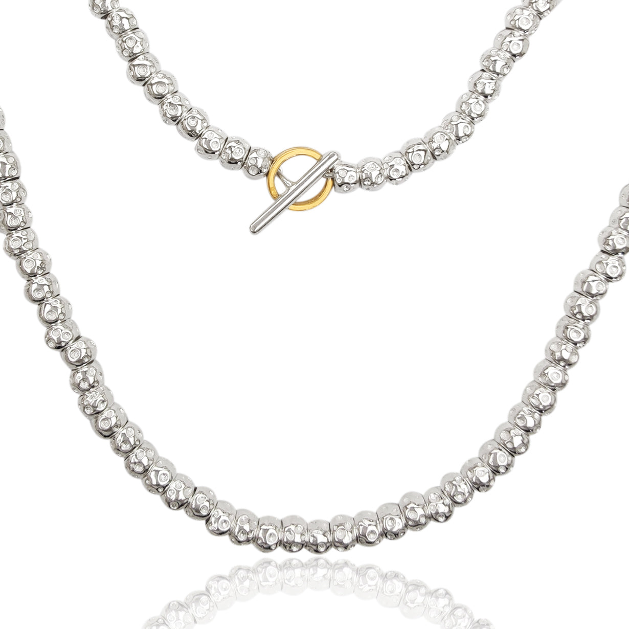 collana girocollo granelli pepite martellate tipo simil dodo mariani rondelle prezzo basso offerta vendita online