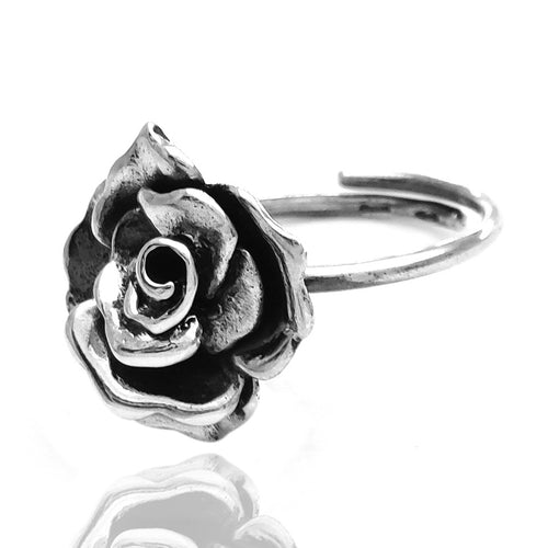 anello con stemma a forma di fiore rosa argento 925 gioielli da donna vendita online a prezzo basso in offerta