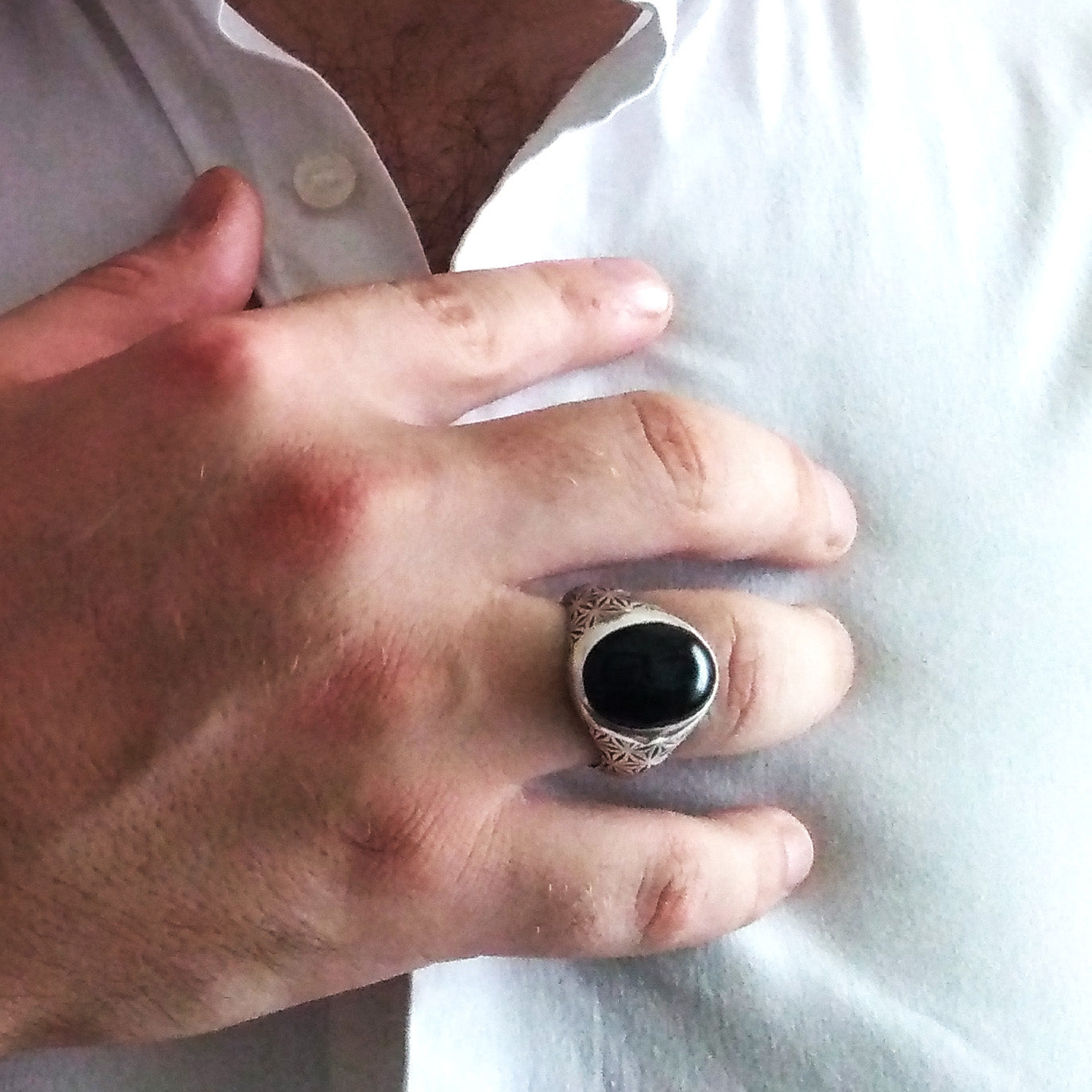 anello da uomo in argento 925 stile nove25 pietro ferrante breil foissil regolabile negozio online anello pietra ovale nera