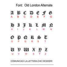 Carica l'immagine nel visualizzatore di Gallery, scegli la lettera iniziale del tuo nome font di scrittura su ordinazione anello chevalier in argento 925