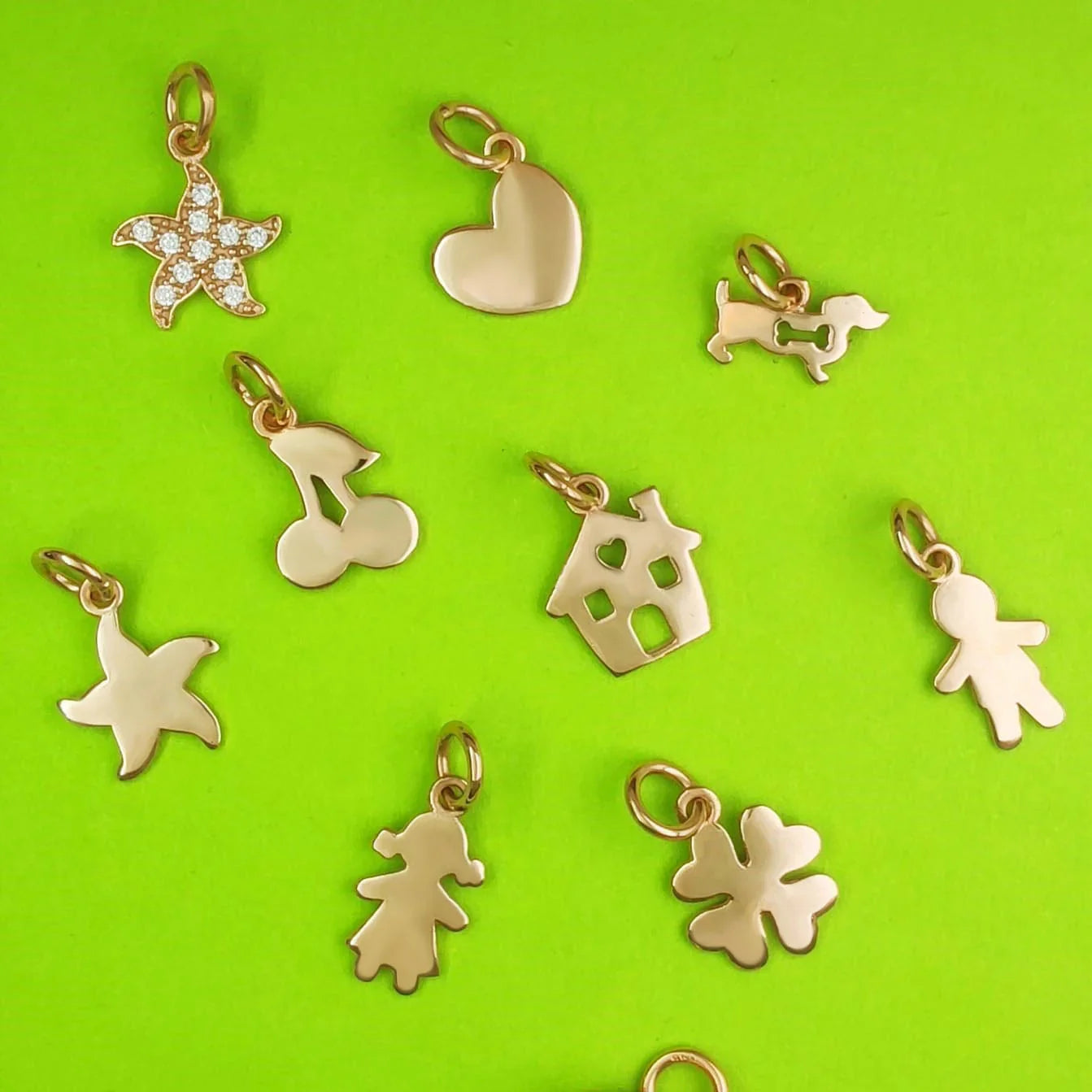 Ciondoli in ORO rosa 9Kt