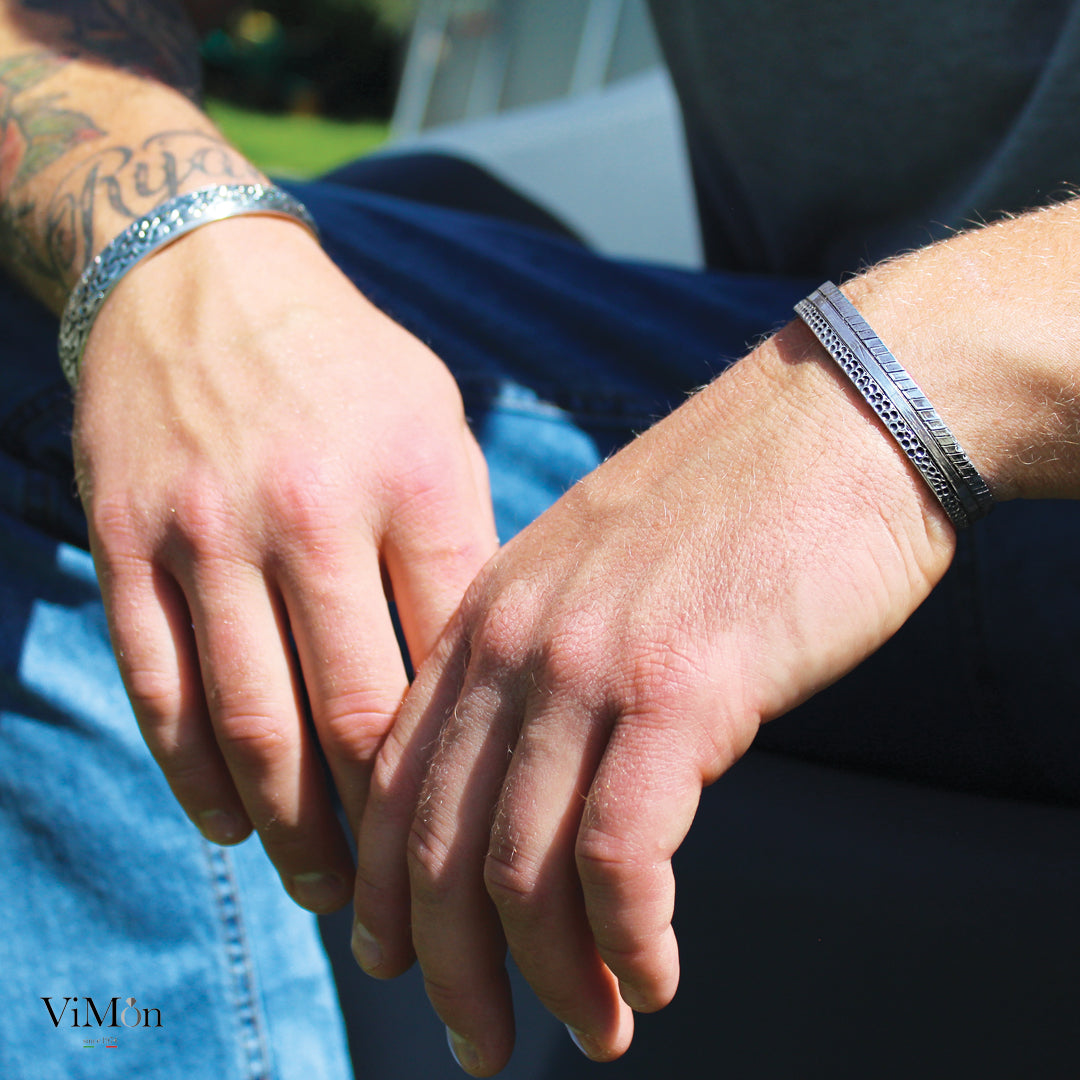 Bracciale rigido uomo (modello navajo)