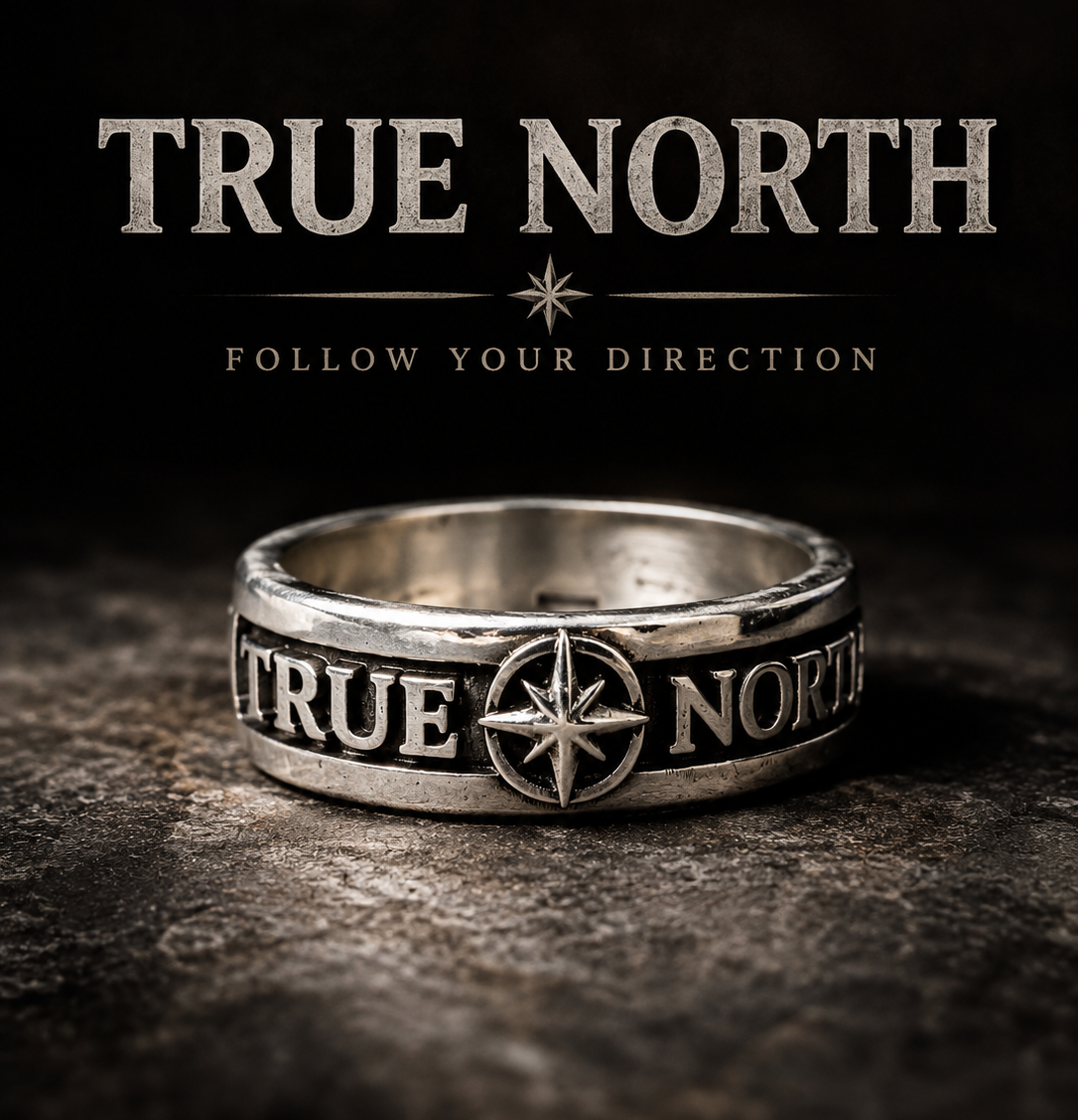 Anello Uomo True North con Rosa dei Venti