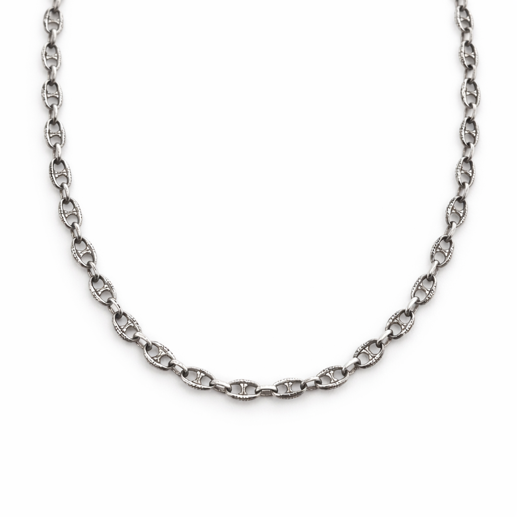 Collana Maglia Marina Uomo Argento 925 – Catena Nautica Massiccia Made in Italy