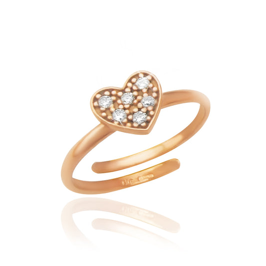 regalo copleanno comunione bambina gioiello in oro rosa diamantini cuoricino