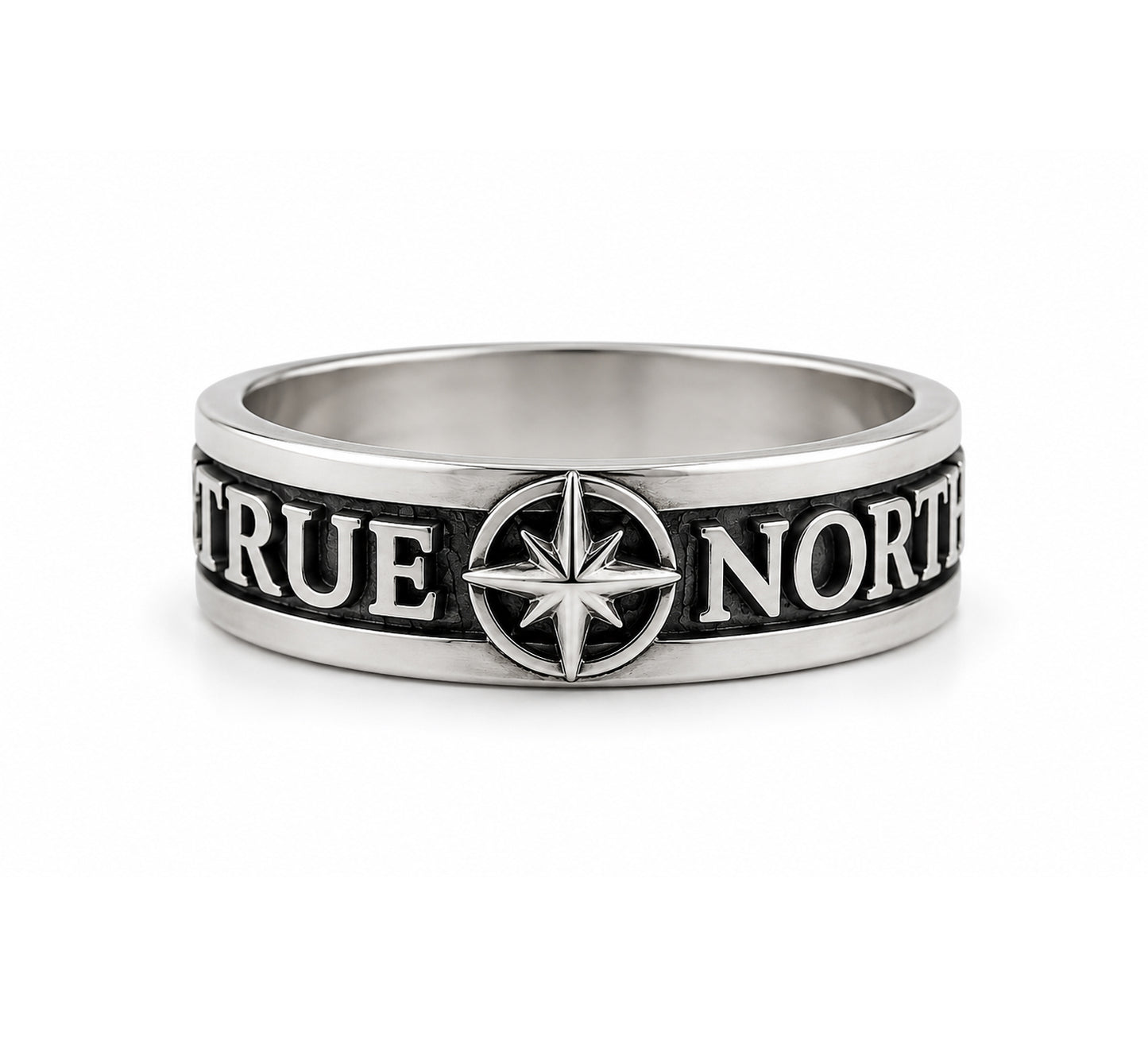 Anello Uomo True North con Rosa dei Venti