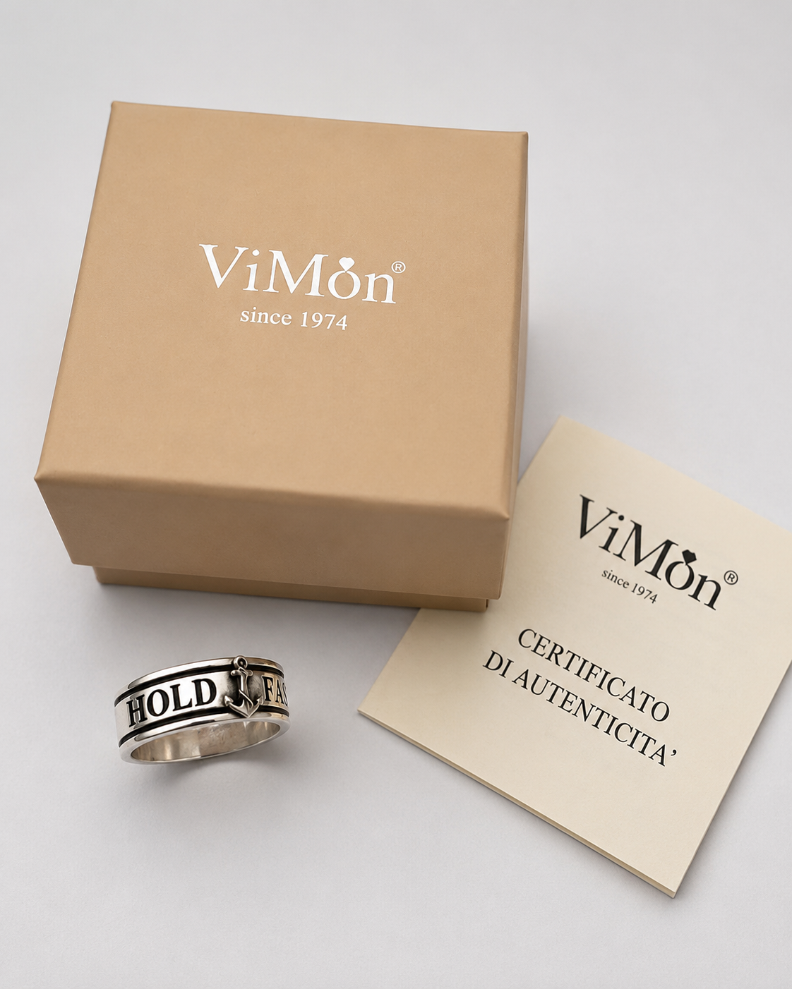 Anello Hold Fast Uomo in Argento 925 con Ancora