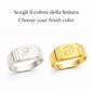 Anello Sigillo Uomo Argento 925 Inciso Iniziale – Pinky Ring Personalizzato Made in Italy