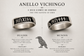 anello uomo argento fascia stile vichingo corvi odino 