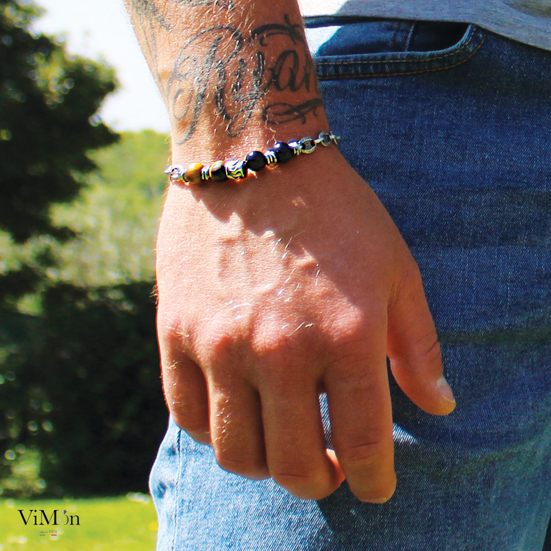 BRACCIALE maglia MARINA e palline