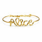 bracciale filo piegato in argento 925 placcato oro scritta love personalizzabile con nome maria giulia anna elena emma laura federica alessandra alice