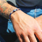 Bracciale uomo pepita cordino blu