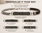 Bracciale Uomo Personalizzato in Argento 925 e Cuoio