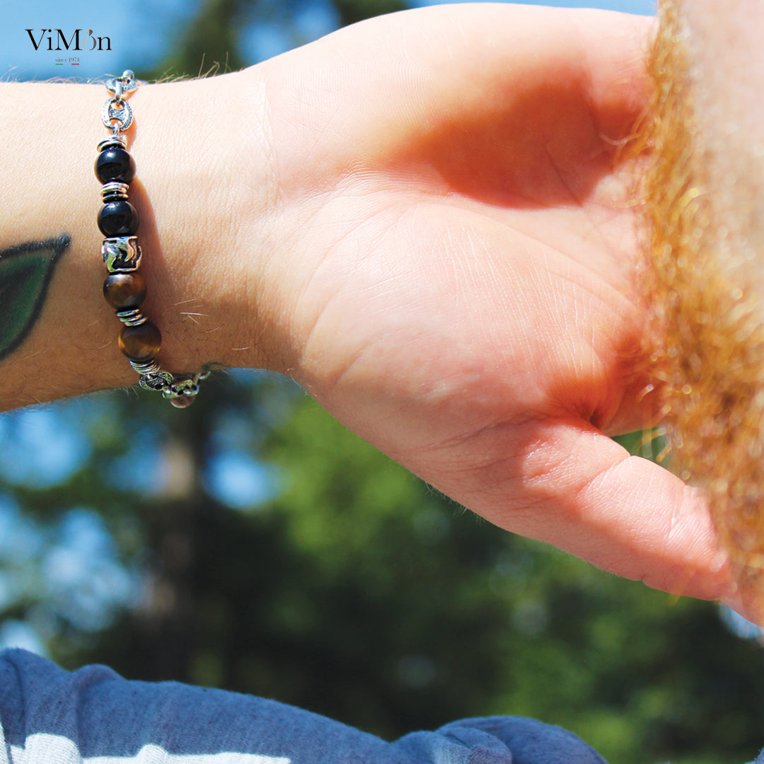 BRACCIALE maglia MARINA e palline