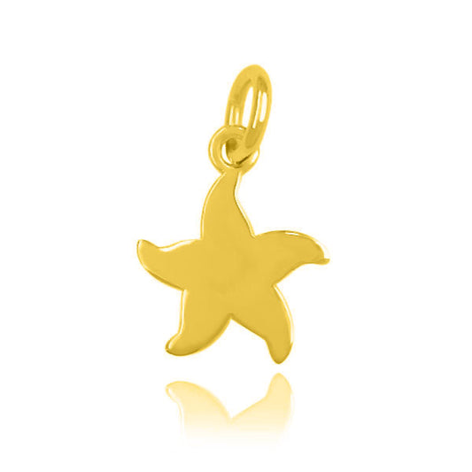 Charm Stella Marina in Argento 925 Placcato Oro Giallo