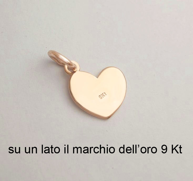 Ciondolo cuore in ORO rosa 9KT