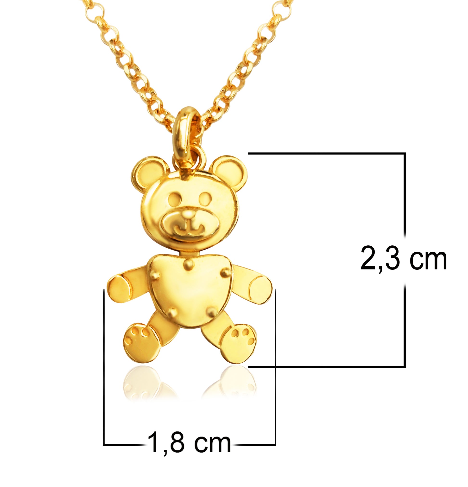 grandezza misure dimensione ciondolo charm orsetto teddy tipo imitazione dodom pomellato