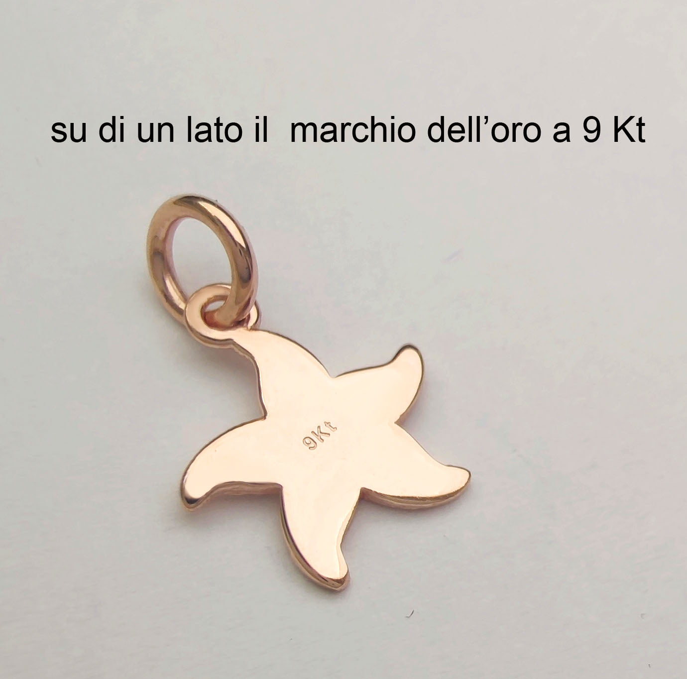 Ciondolo stella marina in ORO rosa 9KT