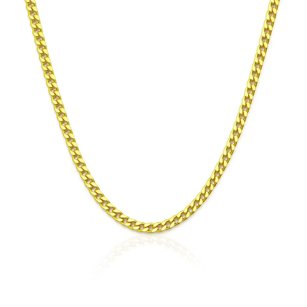 collana grumetta fina argento placcato oro