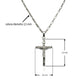 collana con crocefisso in argento misure grandezza