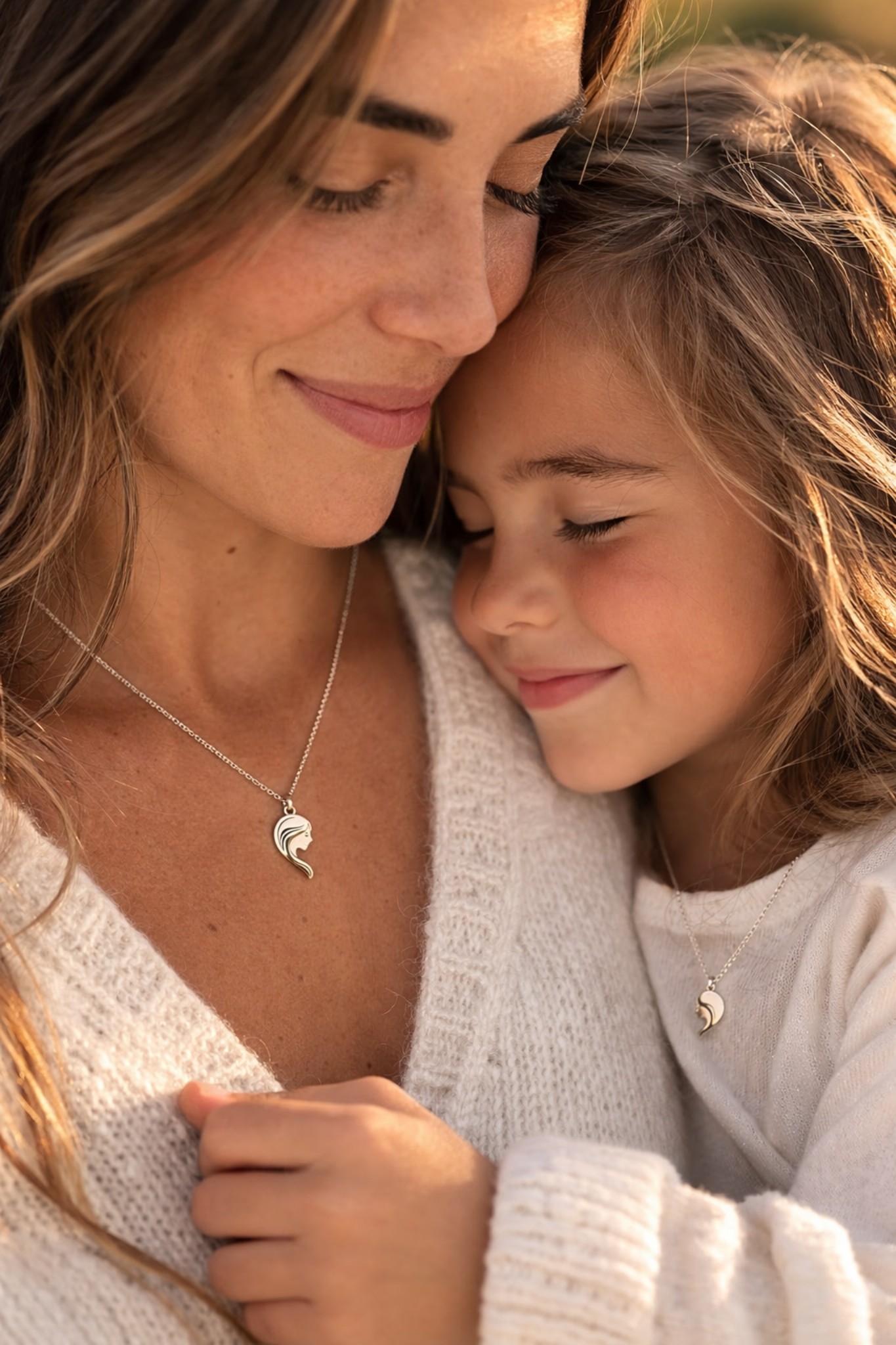 collana mamma figlia indossata gioiello simbolico amore protezione regalo per mamma e figlia