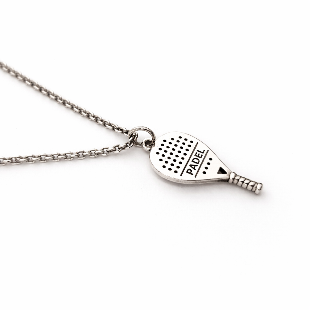 Collana Padel Personalizzata in Argento 925 Brunito – Incisione Nome e Data