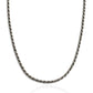 collana corda uomo argento 925 3 mm catena minimal made in italy