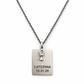 collana in argento 925 brunito regalo per neo paà personalizzata con ciondolo ciuccio e incisione nome e data figlio figlia 