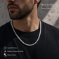 collana snake uomo argento 925 indossata catena spessa 5 mm stile minimal moderno