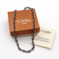 Collana maglia marina uomo argento 925 brunito con confezione regalo Made in Italy