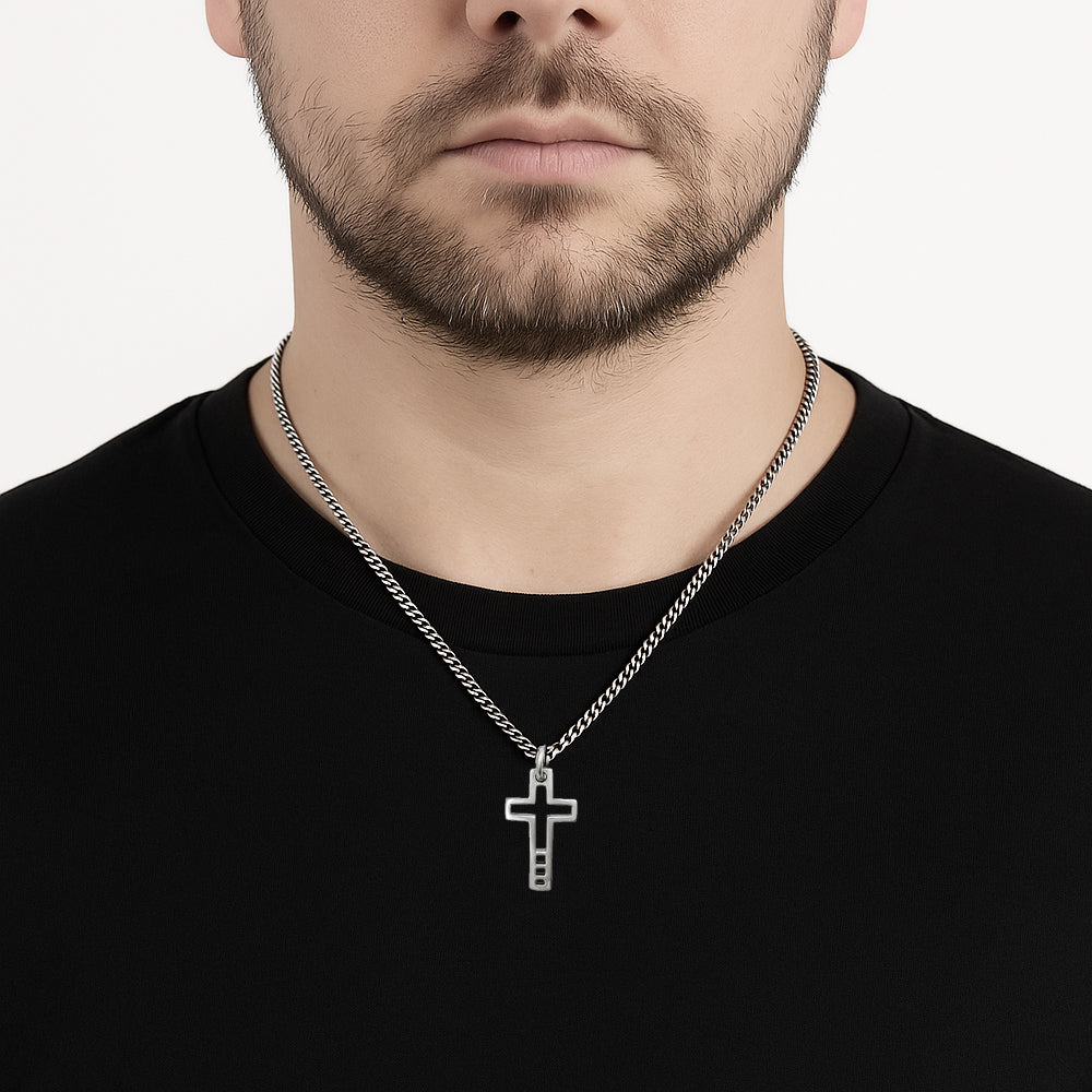 vendita online gioielli artigianali in argento vero 925 collana girocollo per uomo ragazzo con catena maglie grumetta cubana stile classico elegante trapper rapper rock punk vintage 