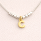 dettaglio granelli argento collana iniziale argento 925 minimal