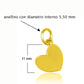 Charm Cuore in Argento 925 Placcato Oro Giallo
