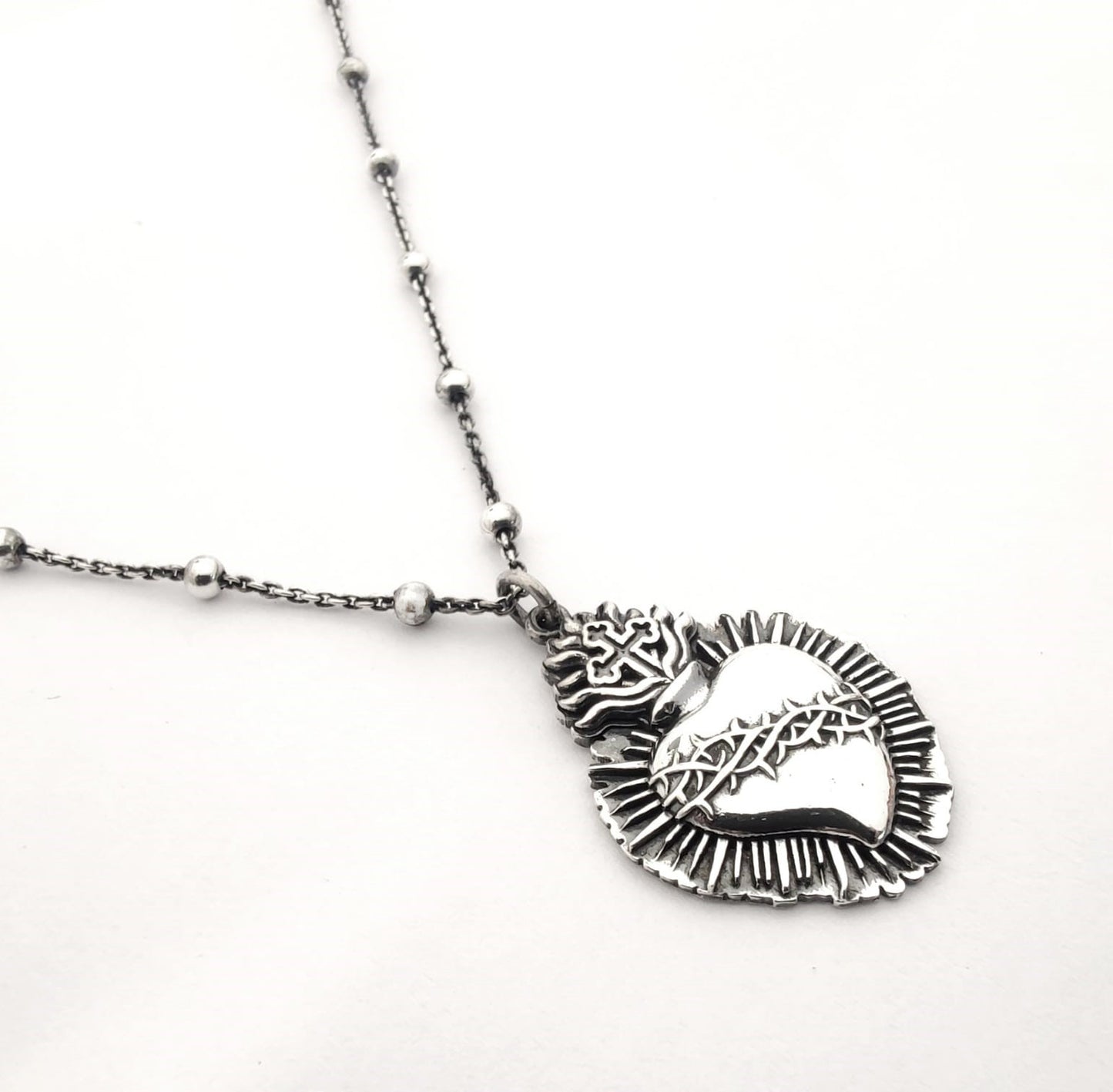 Collana con ciondolo Sacro cuore ex voto