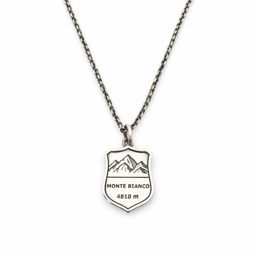 collana montagna personalizzata argento 925 nome monte altezza