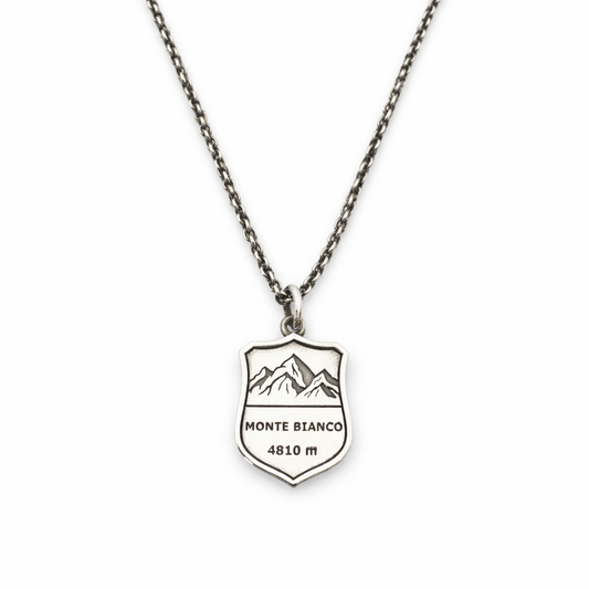 collana montagna personalizzata argento 925 nome monte altezza