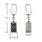 Portachiavi uomo in argento 925 con ancora Hold Fast, misure 9 cm per 2 cm, fronte e retro