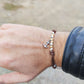 bracciale estivo uomo con cordino tipo simil imitazione dodo tema marinaro con ancora granelli stud