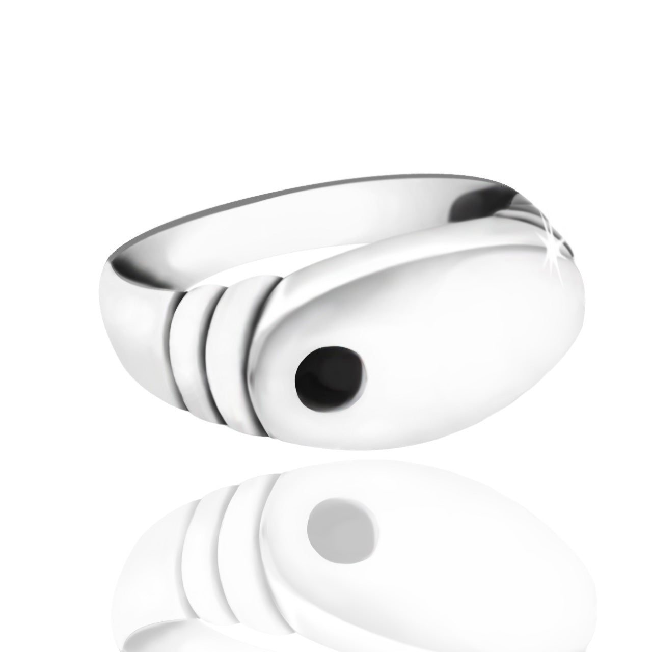 vendita online di gioielli in argento artigianato italiano anelli prezzo basso in offerta argento nero antico pietra nera