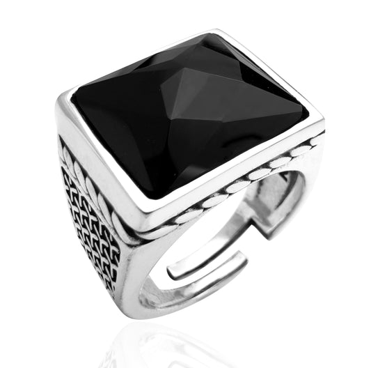 anello onice uomo argento 925 chevalier regolabile