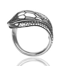 Carica l&#39;immagine nel visualizzatore di Gallery, anello particolare a forma di serpente snake tipo imitazione stile vintage retrò bulgari stroili bluespirit serpe serpeverde
