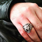 accessori uomo gioielli artigianali in argento vendita diretta internet prezzo basso in offerta anello testa animali leone lion ring  realizzato su misura 
